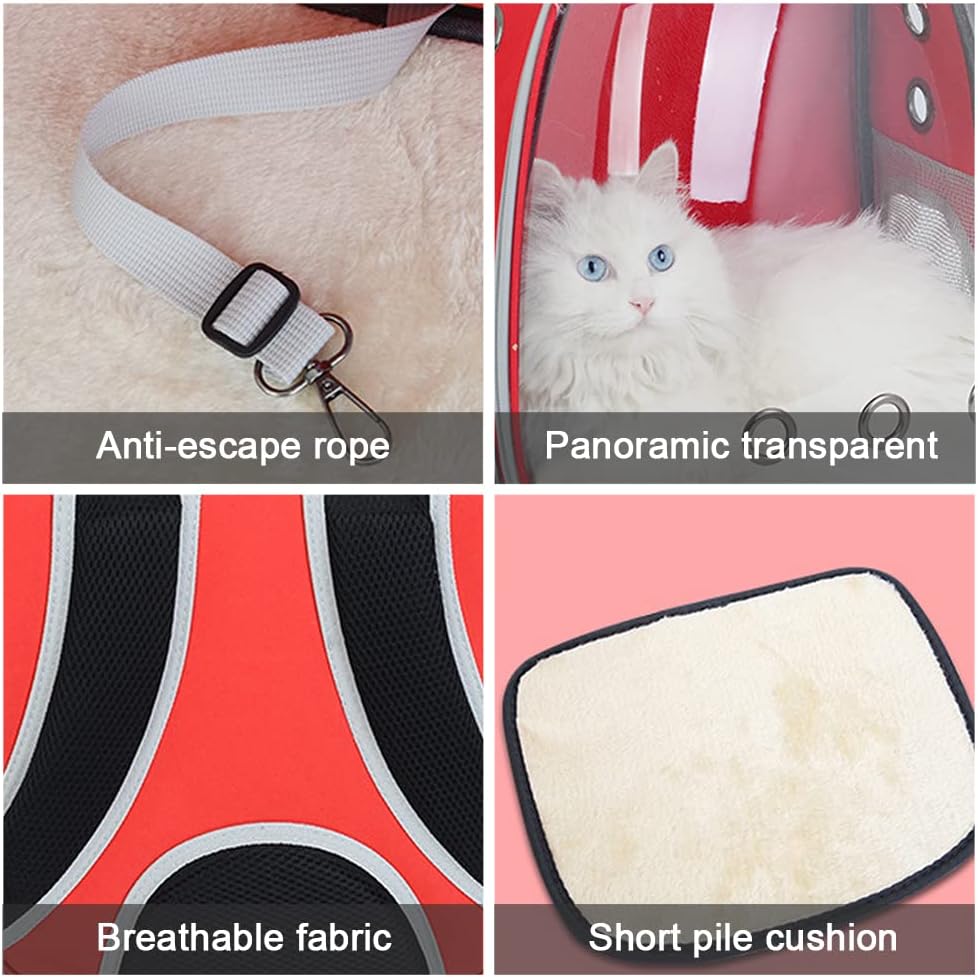 Soft Cat Carrier Backpack with Hole- Lightweight Dog Bag Carrier for Pets, Breathable Hard Cat Carrier for Travel