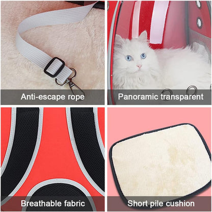 Soft Cat Carrier Backpack with Hole- Lightweight Dog Bag Carrier for Pets, Breathable Hard Cat Carrier for Travel
