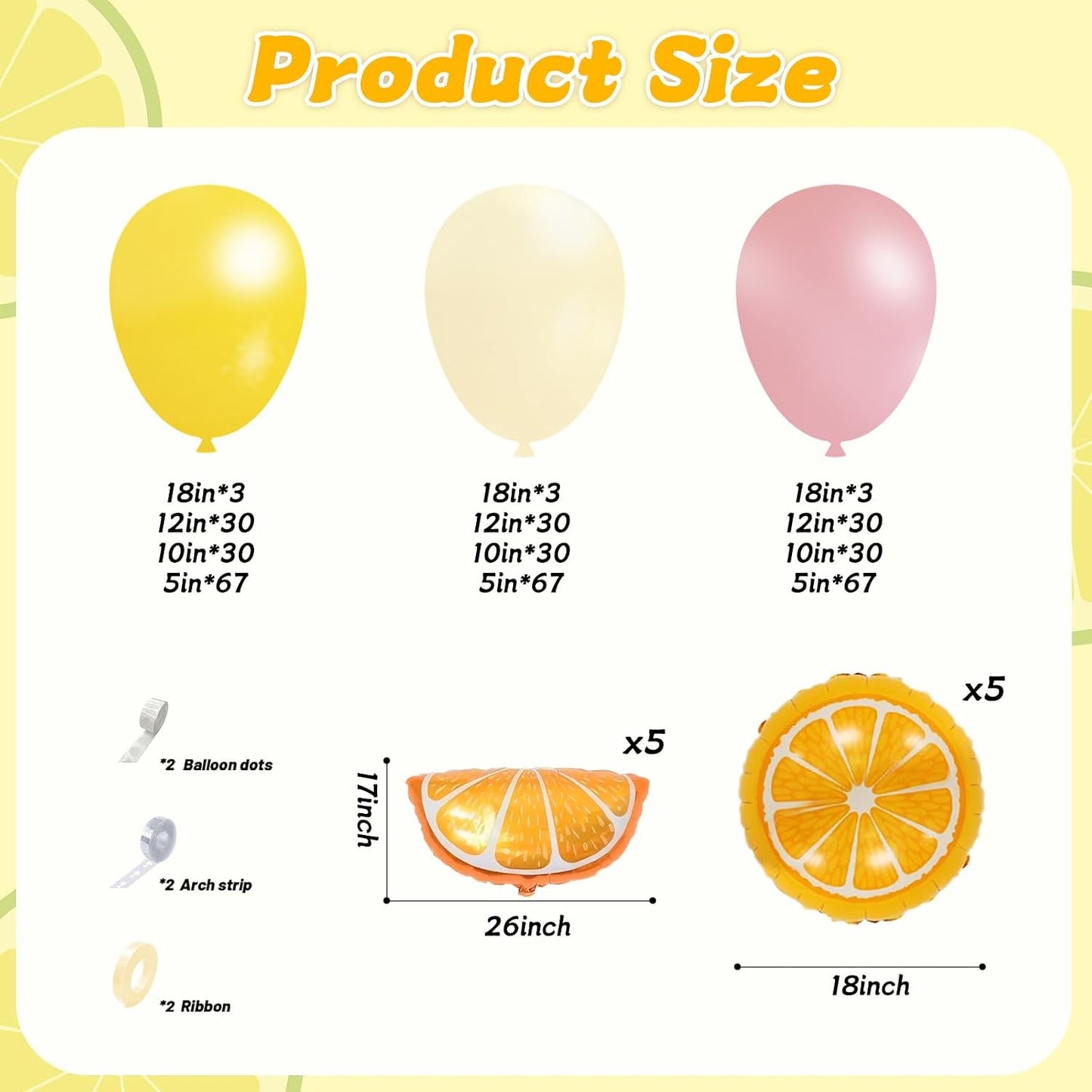 400pcs Lemon Balloon Garland Arch Kit 18 12 10 5 Inch with Pastel Yellow Light Pink Balloons for Graduated Lemon Decor Birthday Baby Shower Wedding Bridal Lemonade Party Decorations