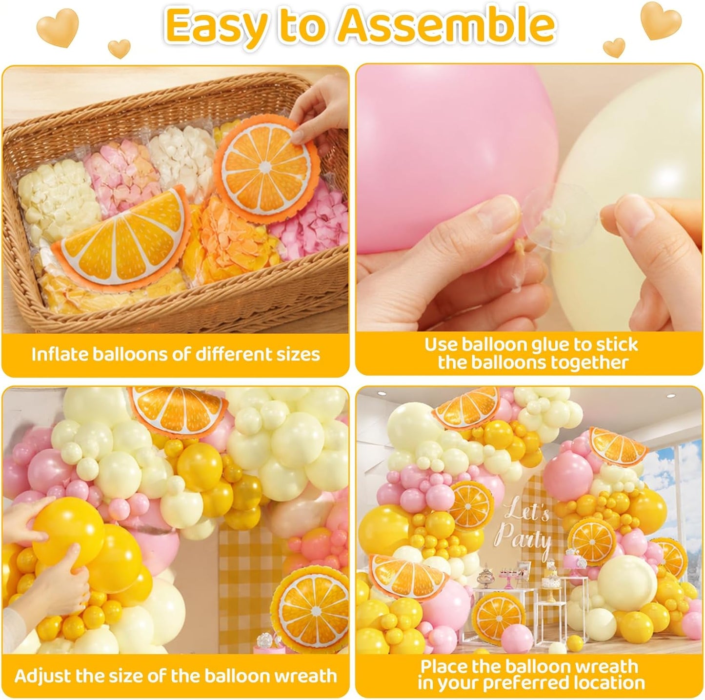 400pcs Lemon Balloon Garland Arch Kit 18 12 10 5 Inch with Pastel Yellow Light Pink Balloons for Graduated Lemon Decor Birthday Baby Shower Wedding Bridal Lemonade Party Decorations