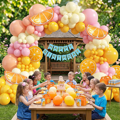 400pcs Lemon Balloon Garland Arch Kit 18 12 10 5 Inch with Pastel Yellow Light Pink Balloons for Graduated Lemon Decor Birthday Baby Shower Wedding Bridal Lemonade Party Decorations