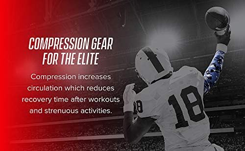 Compression Arm Sleeve - Youth & Adult Sizes - Baseball Football Basketball Sports (1 Arm Sleeve)