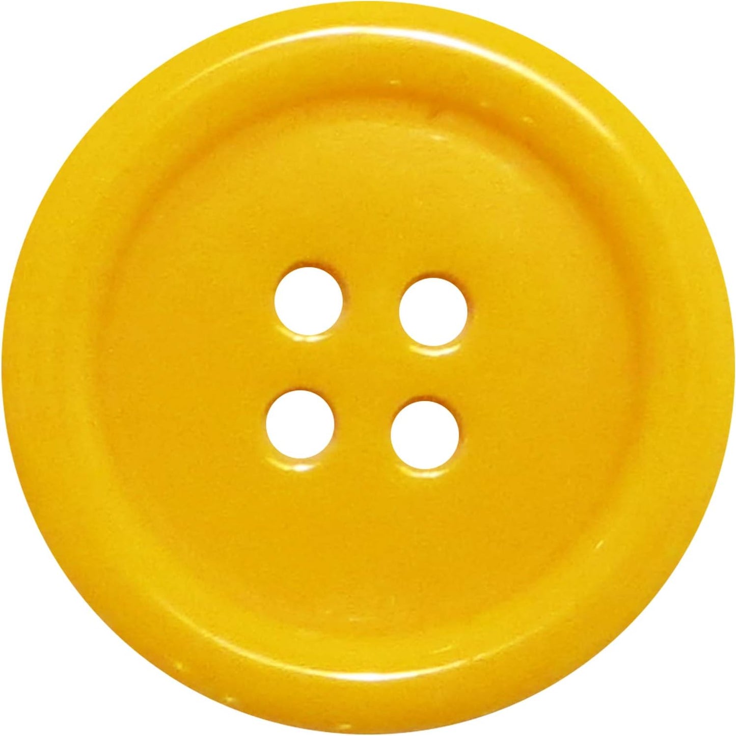Buttons 1 Inch (1”) 4 Hole 10 Pieces - White Black Clear - Sewing Crafts Replacement Button -Perfect for Crafts, Coats, Shirts, Pants, Shorts, Cardigans, Blazers, Skirts (Yellow)