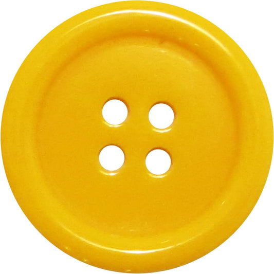 Buttons 1 Inch (1”) 4 Hole 10 Pieces - White Black Clear - Sewing Crafts Replacement Button -Perfect for Crafts, Coats, Shirts, Pants, Shorts, Cardigans, Blazers, Skirts (Yellow)