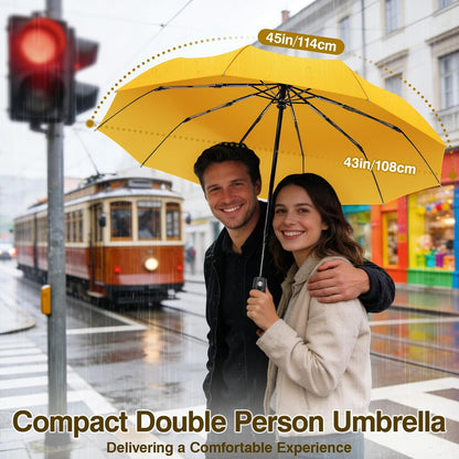 Travel Umbrella Compact - 10 Ribs Portable Collapsible Umbrellas for Rain Windproof - Paraguas Automatic Small Folding Umbrella Lightweight Packable Umbrella for Women Men