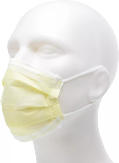 ™ AT70021 Level 1 Procedure Mask, Ear Loops, Yellow, Box of 50