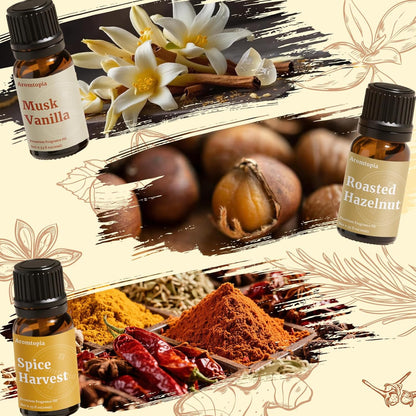 Diffuser Fragrance Oils, Essential Oils for Diffusers for Home, 6x10ml Fresh Home Set, Clean Scents for Candle Soap Making, Dryer Ball, Fresh Linen, Crisp Breeze, Fresh Laundry, Lemon