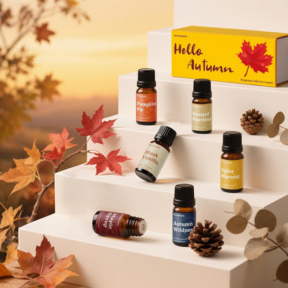 Diffuser Fragrance Oils, Essential Oils for Diffusers for Home, 6x10ml Fresh Home Set, Clean Scents for Candle Soap Making, Dryer Ball, Fresh Linen, Crisp Breeze, Fresh Laundry, Lemon