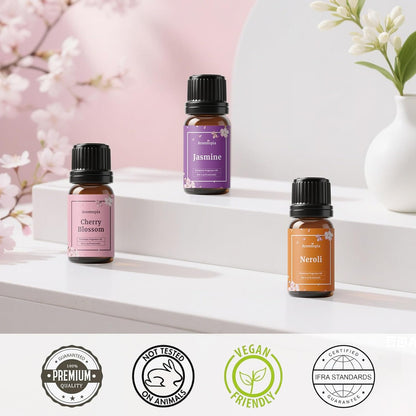 Diffuser Fragrance Oils, Essential Oils for Diffusers for Home, 6x10ml Fresh Home Set, Clean Scents for Candle Soap Making, Dryer Ball, Fresh Linen, Crisp Breeze, Fresh Laundry, Lemon