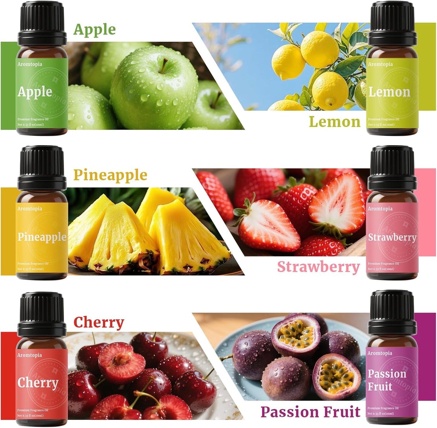 Diffuser Fragrance Oils, Essential Oils for Diffusers for Home, 6x10ml Fresh Home Set, Clean Scents for Candle Soap Making, Dryer Ball, Fresh Linen, Crisp Breeze, Fresh Laundry, Lemon
