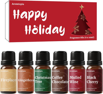 Diffuser Fragrance Oils, Essential Oils for Diffusers for Home, 6x10ml Fresh Home Set, Clean Scents for Candle Soap Making, Dryer Ball, Fresh Linen, Crisp Breeze, Fresh Laundry, Lemon