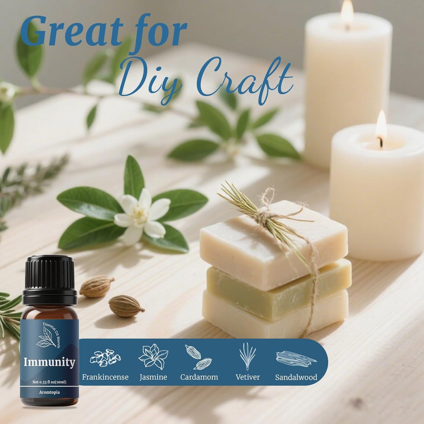Diffuser Fragrance Oils, Essential Oils for Diffusers for Home, 6x10ml Fresh Home Set, Clean Scents for Candle Soap Making, Dryer Ball, Fresh Linen, Crisp Breeze, Fresh Laundry, Lemon