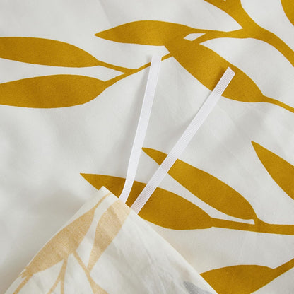 100% Cotton Duvet Cover Set King Size, Yellow Floral Bedding Set 3 Pcs Reversible Lightweight Comforter Cover for All Season(King, Yellow Botanical)