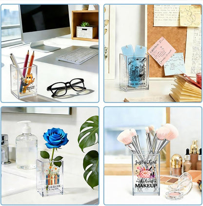 It Was In Fact Not Easy Peasy Lemon Squeezy Acrylic Organizer Pencil Holder, Funny Lemon Makeup Brush Storage Organizer, Sarcastic Desk Accessory Holder for Women Coworker HR Teacher Friend
