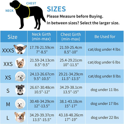 Small Dog Harness - Breathable Double-Layer Jacquard No-Choke Vest, Durable Anti-Tear Fabric with Reflective Trim - Perfect for Running, Parties, Daily Walks (Yellow, XS)