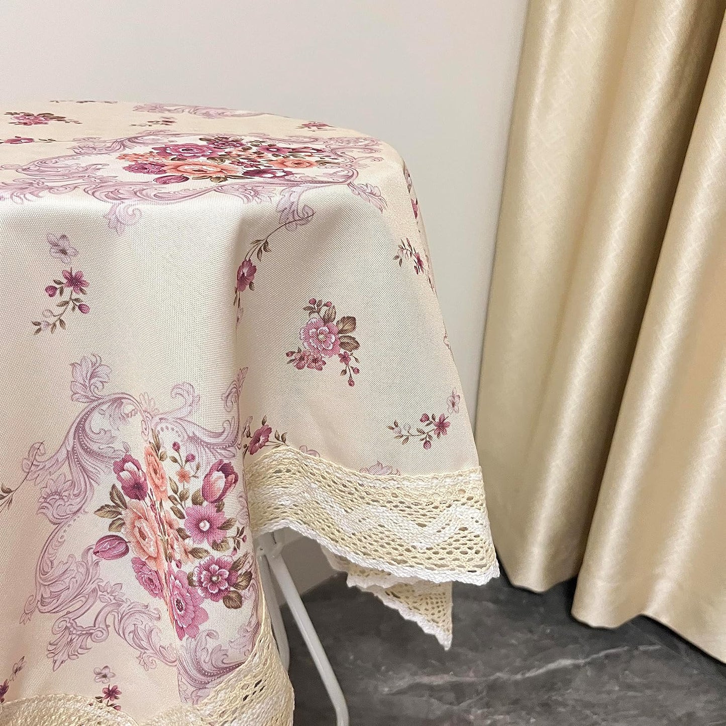 Square Nightstand Tablecloth, Bedside/End Tablecloth - Dustproof, Fits Coffee Table/Printer - Light Yellow, 30 * 30 Inches