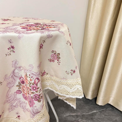 Square Nightstand Tablecloth, Bedside/End Tablecloth - Dustproof, Fits Coffee Table/Printer - Light Yellow, 30 * 30 Inches