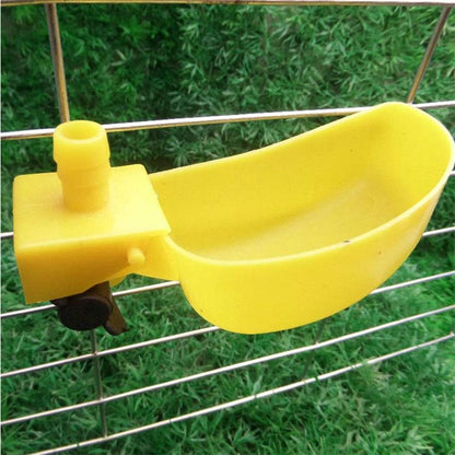 Auto-Fill Quail Water Cups 12Sets DIY Clips-on Cage for Bird Rabbit(Yellow) | Automatic,Keep Fresh Water, No Mess,Easy to Install, with T-fittings & Mounting Screws,for Parakeets, cockatiels, budgies