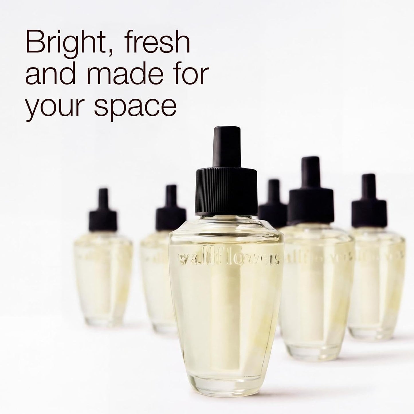 Kitchen Lemon Wallflowers Refills - Plug-In Air Freshener Refill for At-Home Use - Always-On Fragrance - Natural Essential Oils - Room-Filling Fragrance - Thoughtful Gift - 6-Pack