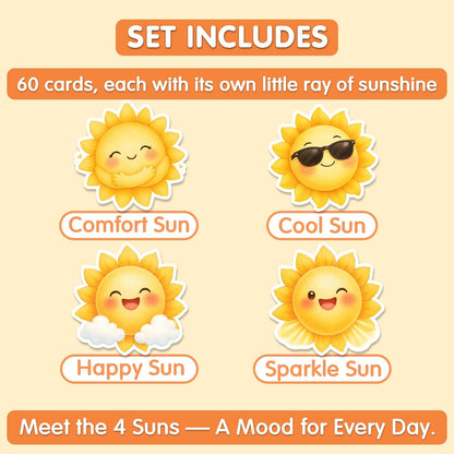 Positive Sunshine Jar with 60 Affirmation Cards - Box of Sunshine Gifts for Women, Cheer Up & Thinking of You Gift, Yellow Encouragement Decor for Best Friend, Birthday, Get Well & Christmas