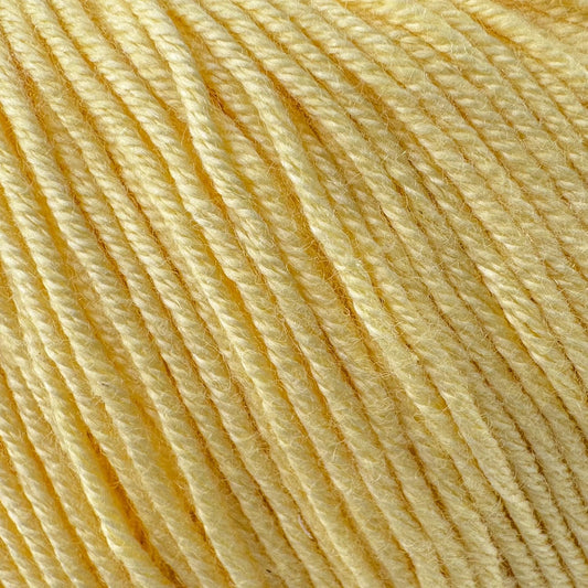 Cotton Hobby Yarn for Amigurumi Crochet & Knitting (Butter Yellow) | 1.76 oz (50g) / 180 yds, 60% Cotton 40% Acrylic Blend Yarn, Soft Lightweight Baby Yarn, Punch Needle Projects