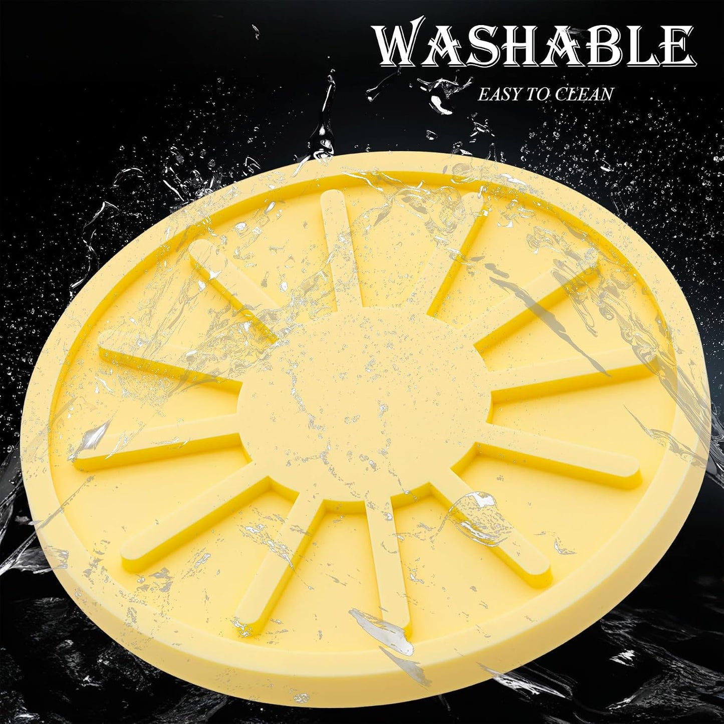 2-Piece Non-Slip Car Cup Holder Coaster – 2.75 Inch Auto Insert, Universal Fit for Cars & SUVs – Durable & Easy to Clean Drink Mat (Yellow)
