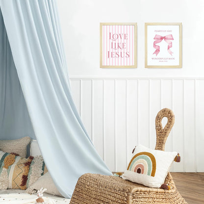 Coquette Yellow Bow Jesus Wall Art Decor Posters, Butter Yellow Bow Christian Room Bedroom Bathroom Dorm Wall Art Decor Aesthetic for College Teen Girls Gifts, Inspirational Bible Verses Bow Wall Decor, 10x8 Inch Set of 4 Bow Pictures(UNFRAMED)
