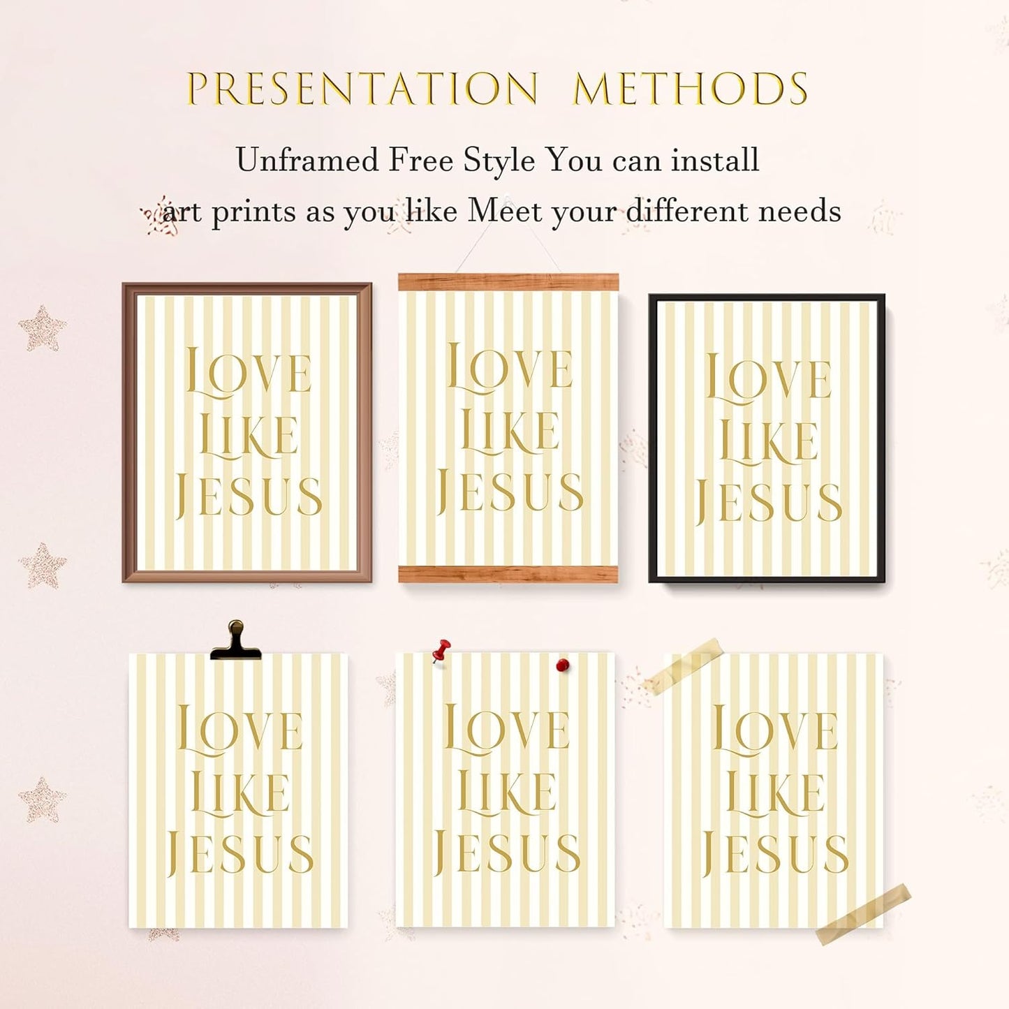 Coquette Yellow Bow Jesus Wall Art Decor Posters, Butter Yellow Bow Christian Room Bedroom Bathroom Dorm Wall Art Decor Aesthetic for College Teen Girls Gifts, Inspirational Bible Verses Bow Wall Decor, 10x8 Inch Set of 4 Bow Pictures(UNFRAMED)