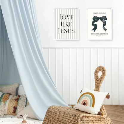 Coquette Yellow Bow Jesus Wall Art Decor Posters, Butter Yellow Bow Christian Room Bedroom Bathroom Dorm Wall Art Decor Aesthetic for College Teen Girls Gifts, Inspirational Bible Verses Bow Wall Decor, 10x8 Inch Set of 4 Bow Pictures(UNFRAMED)