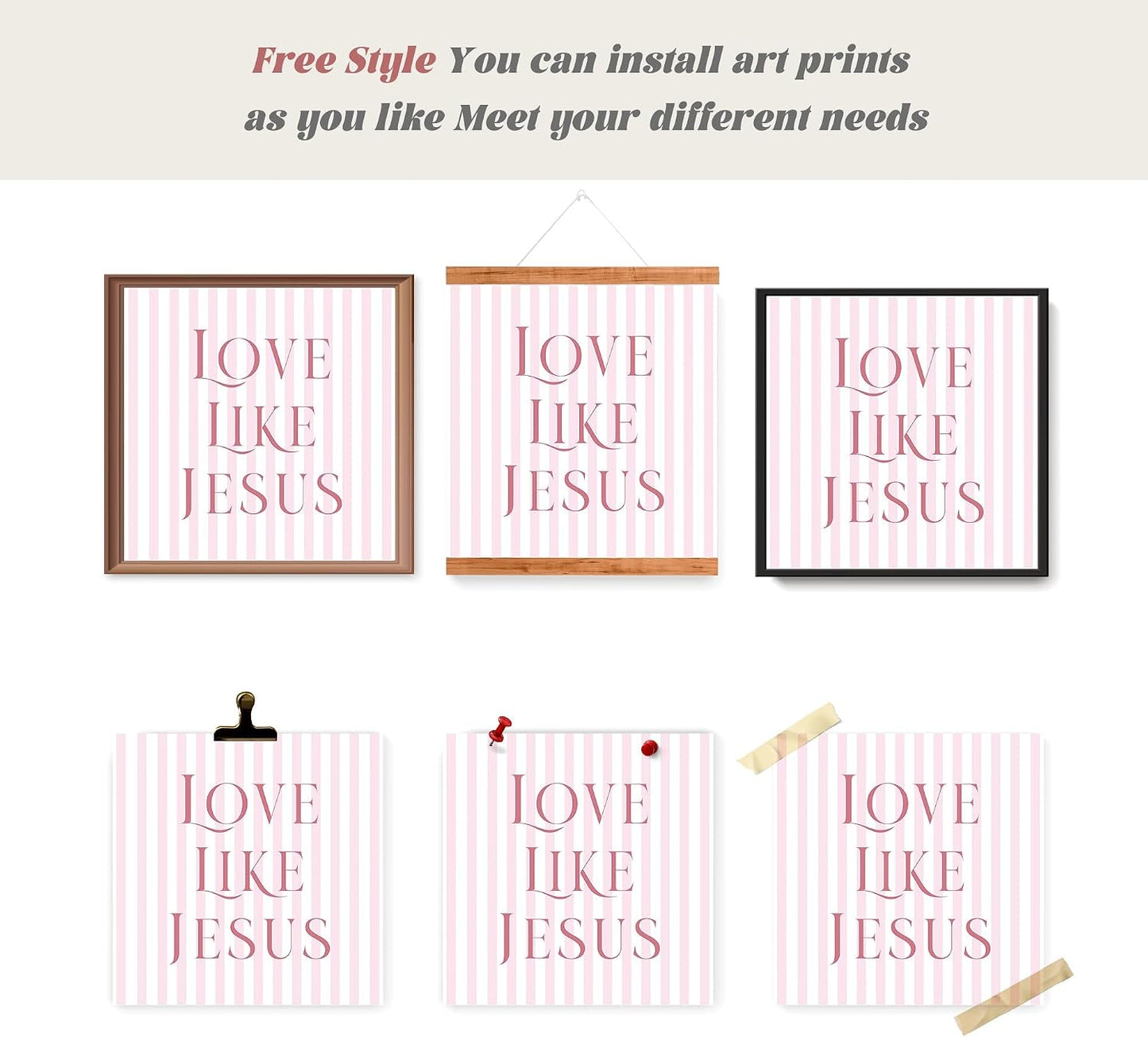 Coquette Yellow Bow Jesus Wall Art Decor Posters, Butter Yellow Bow Christian Room Bedroom Bathroom Dorm Wall Art Decor Aesthetic for College Teen Girls Gifts, Inspirational Bible Verses Bow Wall Decor, 10x8 Inch Set of 4 Bow Pictures(UNFRAMED)