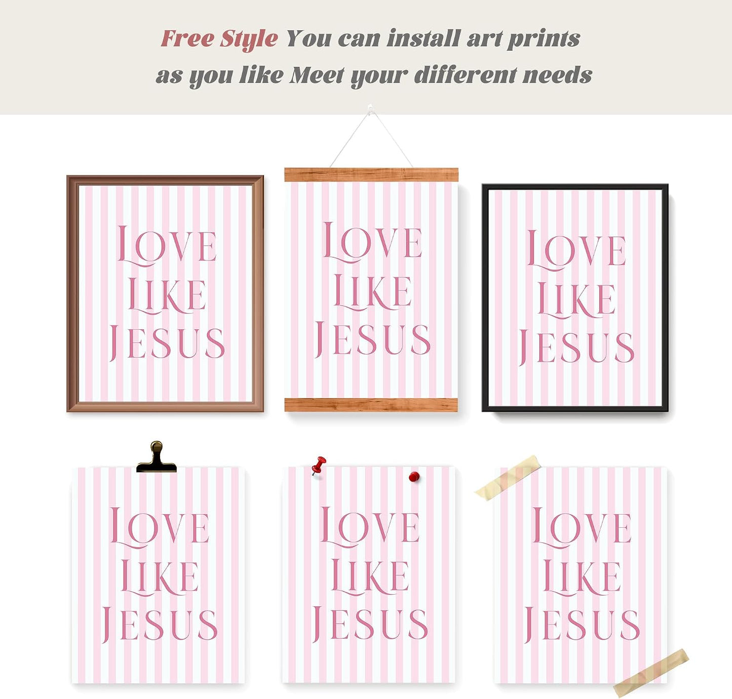 Coquette Yellow Bow Jesus Wall Art Decor Posters, Butter Yellow Bow Christian Room Bedroom Bathroom Dorm Wall Art Decor Aesthetic for College Teen Girls Gifts, Inspirational Bible Verses Bow Wall Decor, 10x8 Inch Set of 4 Bow Pictures(UNFRAMED)
