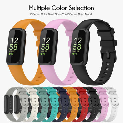 Compatible with Fitbit Inspire 3 Bands for Women Men, Soft Silicone Replacement Band for Fitbit Inspire 3 Smartwatch. (Small(5.5"-8.1"), Yellow)