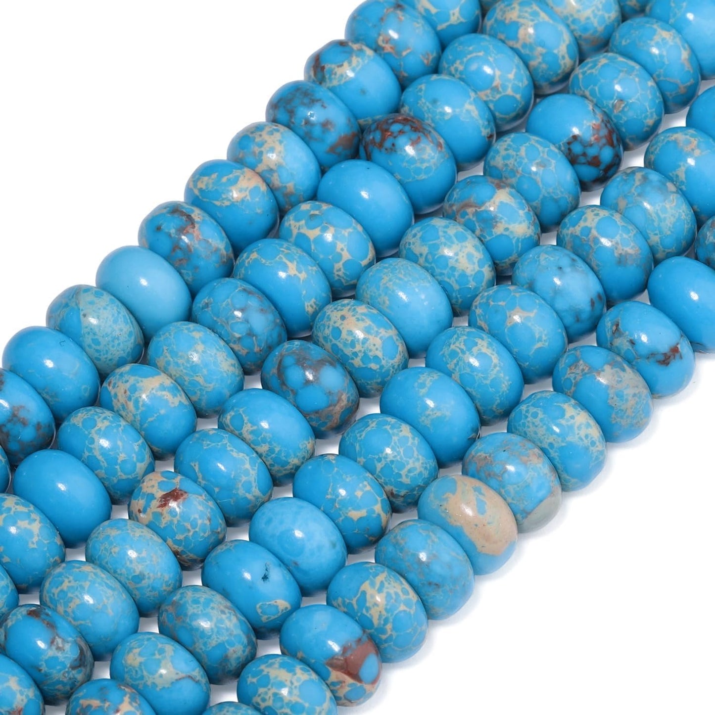 5x8mm Natural Green Lemon Jade Stone Rondelle Beads, 75PCS Spacer Round Loose Abacus Beads for Jewelry Making, Gemstone for Bracelet Necklace Earrings, Arts and Crafts