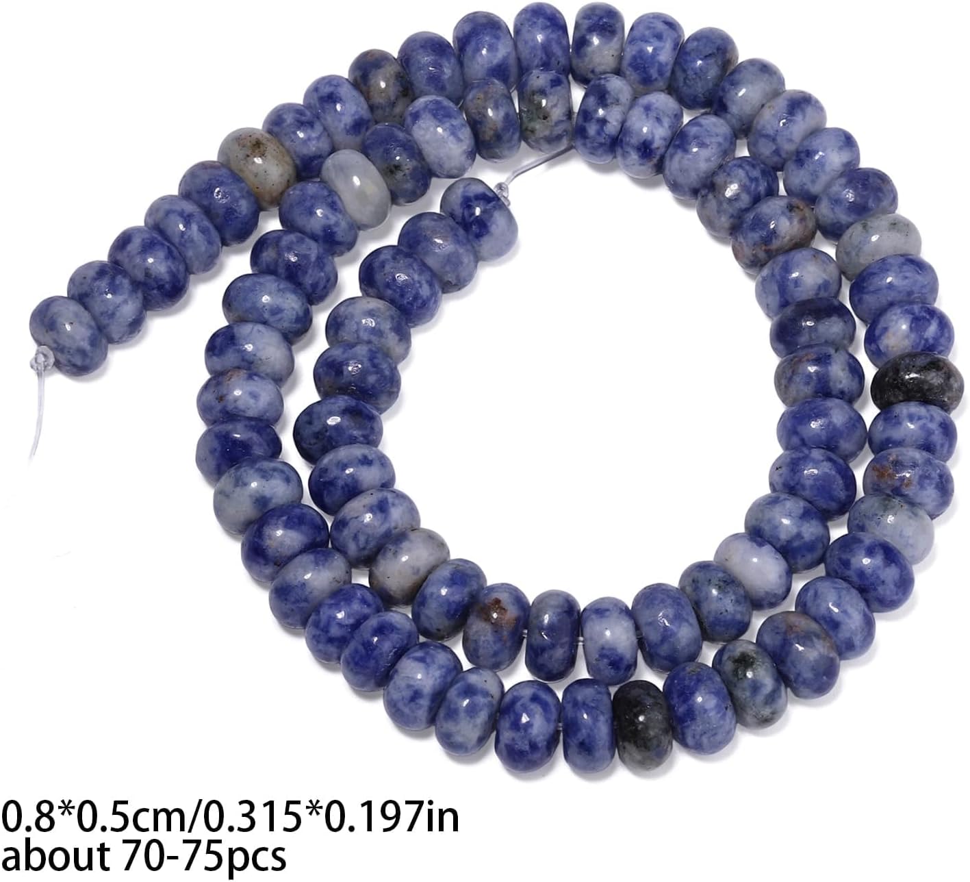 5x8mm Natural Green Lemon Jade Stone Rondelle Beads, 75PCS Spacer Round Loose Abacus Beads for Jewelry Making, Gemstone for Bracelet Necklace Earrings, Arts and Crafts