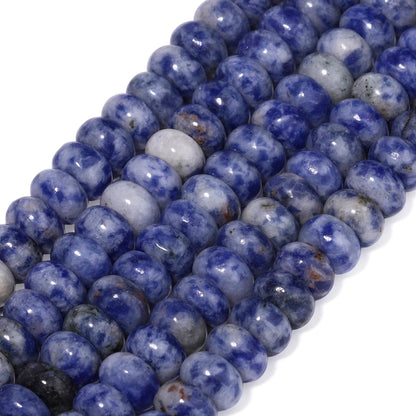 5x8mm Natural Green Lemon Jade Stone Rondelle Beads, 75PCS Spacer Round Loose Abacus Beads for Jewelry Making, Gemstone for Bracelet Necklace Earrings, Arts and Crafts