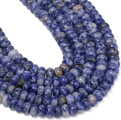 5x8mm Natural Green Lemon Jade Stone Rondelle Beads, 75PCS Spacer Round Loose Abacus Beads for Jewelry Making, Gemstone for Bracelet Necklace Earrings, Arts and Crafts