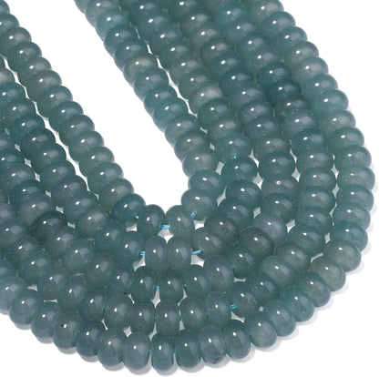 5x8mm Natural Green Lemon Jade Stone Rondelle Beads, 75PCS Spacer Round Loose Abacus Beads for Jewelry Making, Gemstone for Bracelet Necklace Earrings, Arts and Crafts