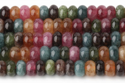 5x8mm Natural Green Lemon Jade Stone Rondelle Beads, 75PCS Spacer Round Loose Abacus Beads for Jewelry Making, Gemstone for Bracelet Necklace Earrings, Arts and Crafts