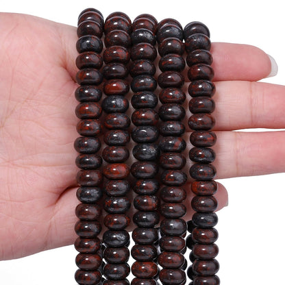 5x8mm Natural Green Lemon Jade Stone Rondelle Beads, 75PCS Spacer Round Loose Abacus Beads for Jewelry Making, Gemstone for Bracelet Necklace Earrings, Arts and Crafts