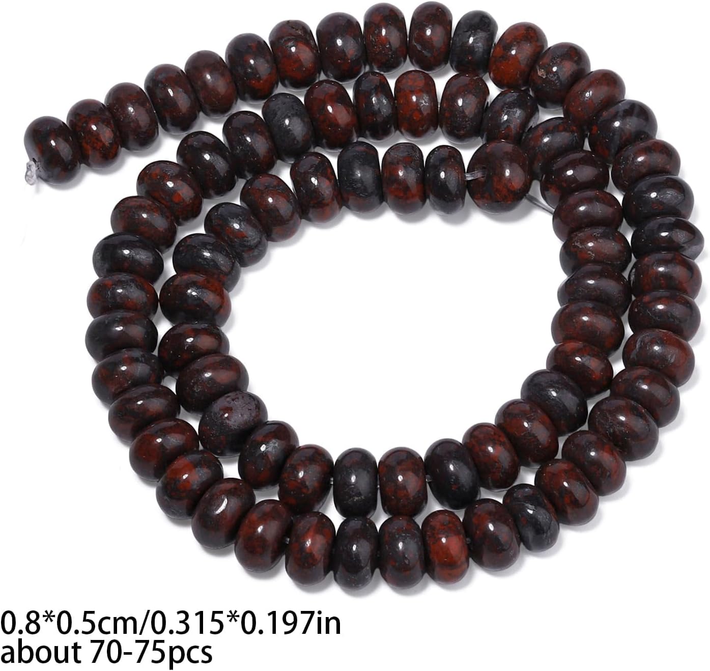5x8mm Natural Green Lemon Jade Stone Rondelle Beads, 75PCS Spacer Round Loose Abacus Beads for Jewelry Making, Gemstone for Bracelet Necklace Earrings, Arts and Crafts