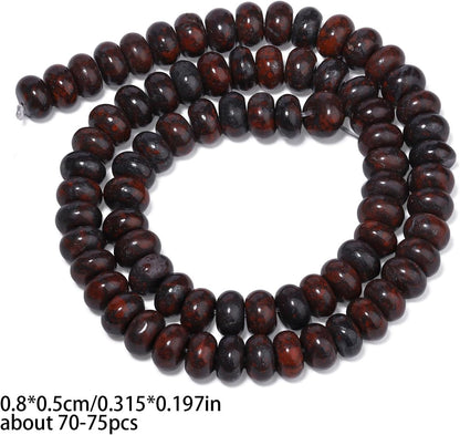 5x8mm Natural Green Lemon Jade Stone Rondelle Beads, 75PCS Spacer Round Loose Abacus Beads for Jewelry Making, Gemstone for Bracelet Necklace Earrings, Arts and Crafts