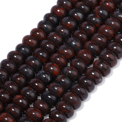5x8mm Natural Green Lemon Jade Stone Rondelle Beads, 75PCS Spacer Round Loose Abacus Beads for Jewelry Making, Gemstone for Bracelet Necklace Earrings, Arts and Crafts