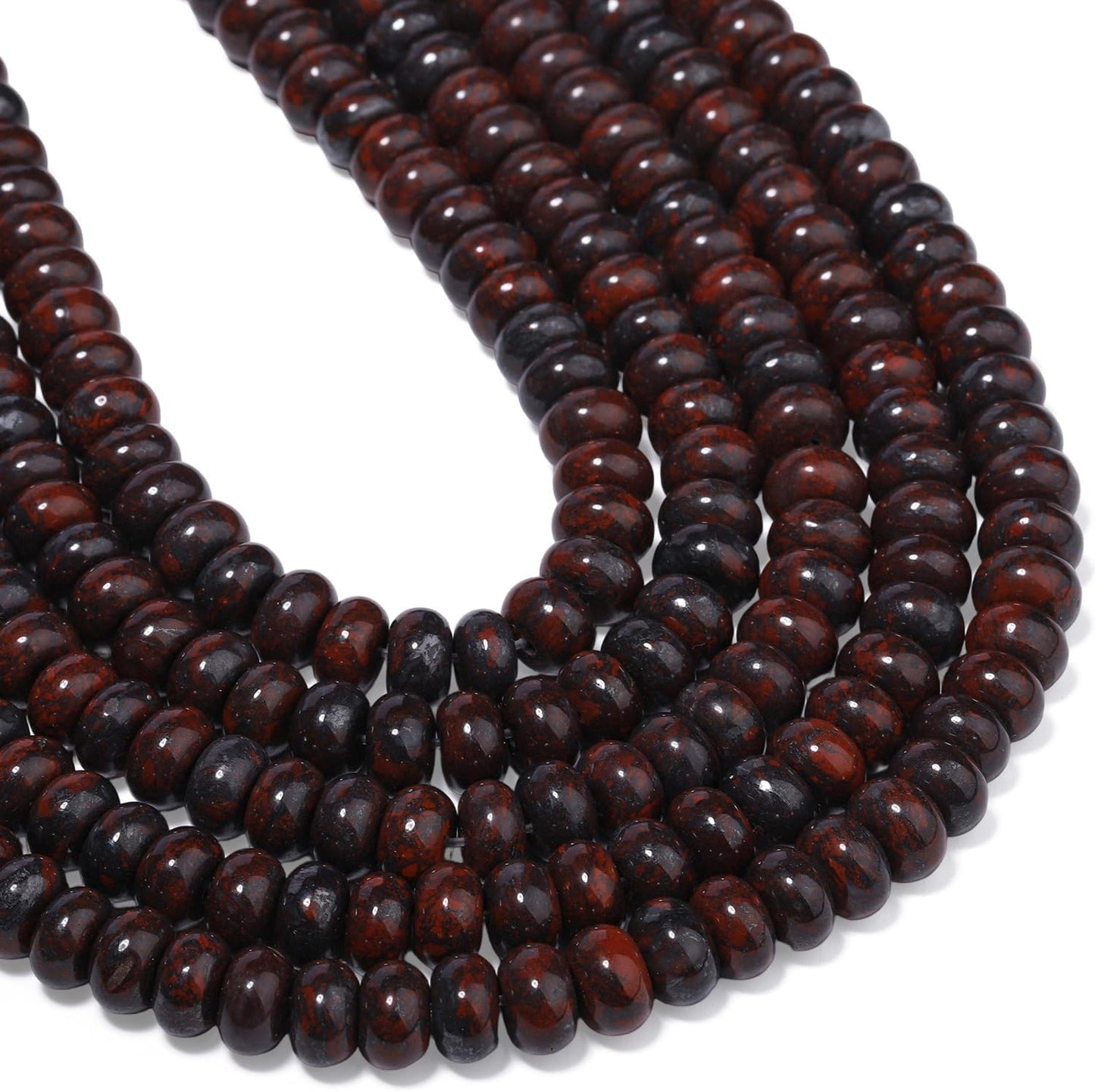 5x8mm Natural Green Lemon Jade Stone Rondelle Beads, 75PCS Spacer Round Loose Abacus Beads for Jewelry Making, Gemstone for Bracelet Necklace Earrings, Arts and Crafts
