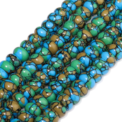 5x8mm Natural Green Lemon Jade Stone Rondelle Beads, 75PCS Spacer Round Loose Abacus Beads for Jewelry Making, Gemstone for Bracelet Necklace Earrings, Arts and Crafts