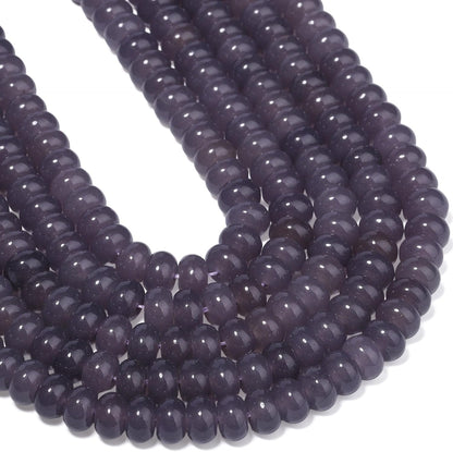 5x8mm Natural Green Lemon Jade Stone Rondelle Beads, 75PCS Spacer Round Loose Abacus Beads for Jewelry Making, Gemstone for Bracelet Necklace Earrings, Arts and Crafts