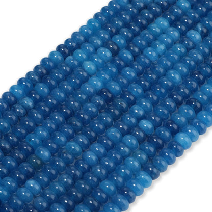 5x8mm Natural Green Lemon Jade Stone Rondelle Beads, 75PCS Spacer Round Loose Abacus Beads for Jewelry Making, Gemstone for Bracelet Necklace Earrings, Arts and Crafts
