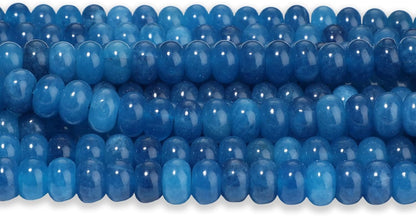 5x8mm Natural Green Lemon Jade Stone Rondelle Beads, 75PCS Spacer Round Loose Abacus Beads for Jewelry Making, Gemstone for Bracelet Necklace Earrings, Arts and Crafts