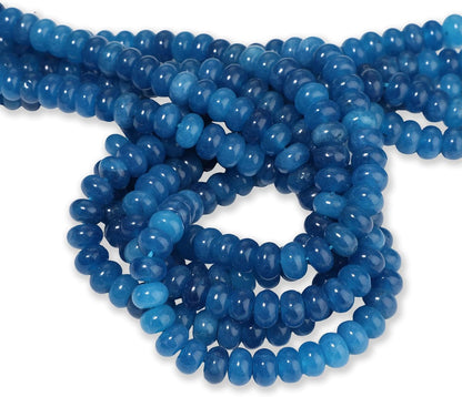 5x8mm Natural Green Lemon Jade Stone Rondelle Beads, 75PCS Spacer Round Loose Abacus Beads for Jewelry Making, Gemstone for Bracelet Necklace Earrings, Arts and Crafts