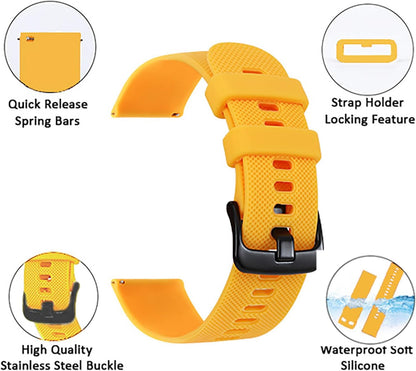 Silicone Watch Band Soft Rubber Quick Release Watch Strap Waterproof Replacement Strap 16mm 18mm 20mm 22mm Multi-color Available
