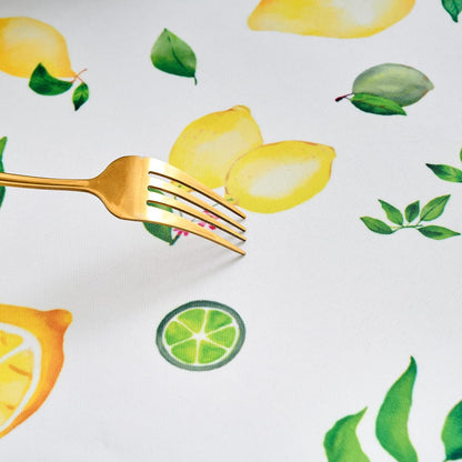 Lemon 52x70 Tablecloth Rectangle Yellow Lemonade Table Cloth- Oblong Polyester Fabric Summer Lemon-themed Table Cover Washable Waterproof Stain-Resistant for Outdoor Party Picnic Kitchen Dining
